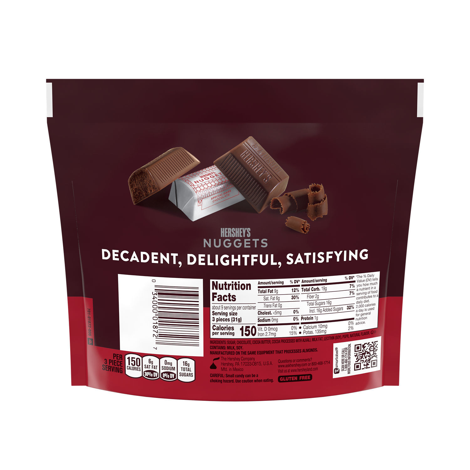 slide 7 of 8, Hershey's Special Dark Nuggets Mildly Sweet Chocolate Candy Share Pack - 10.2 oz, 8 ct, 10.2 oz