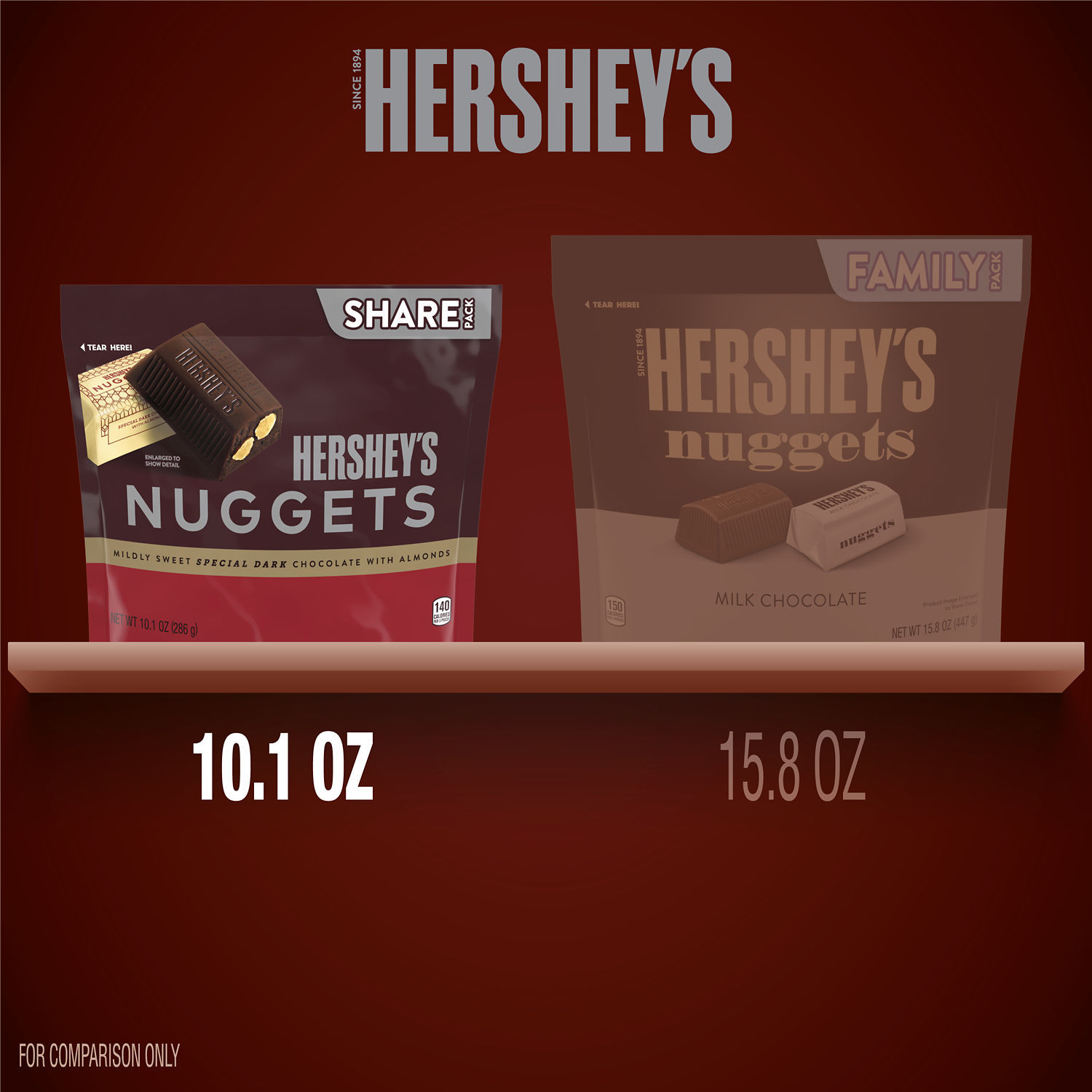 slide 2 of 6, Hershey's Dark Chocolate, Candy, Almonds, 10.1 oz