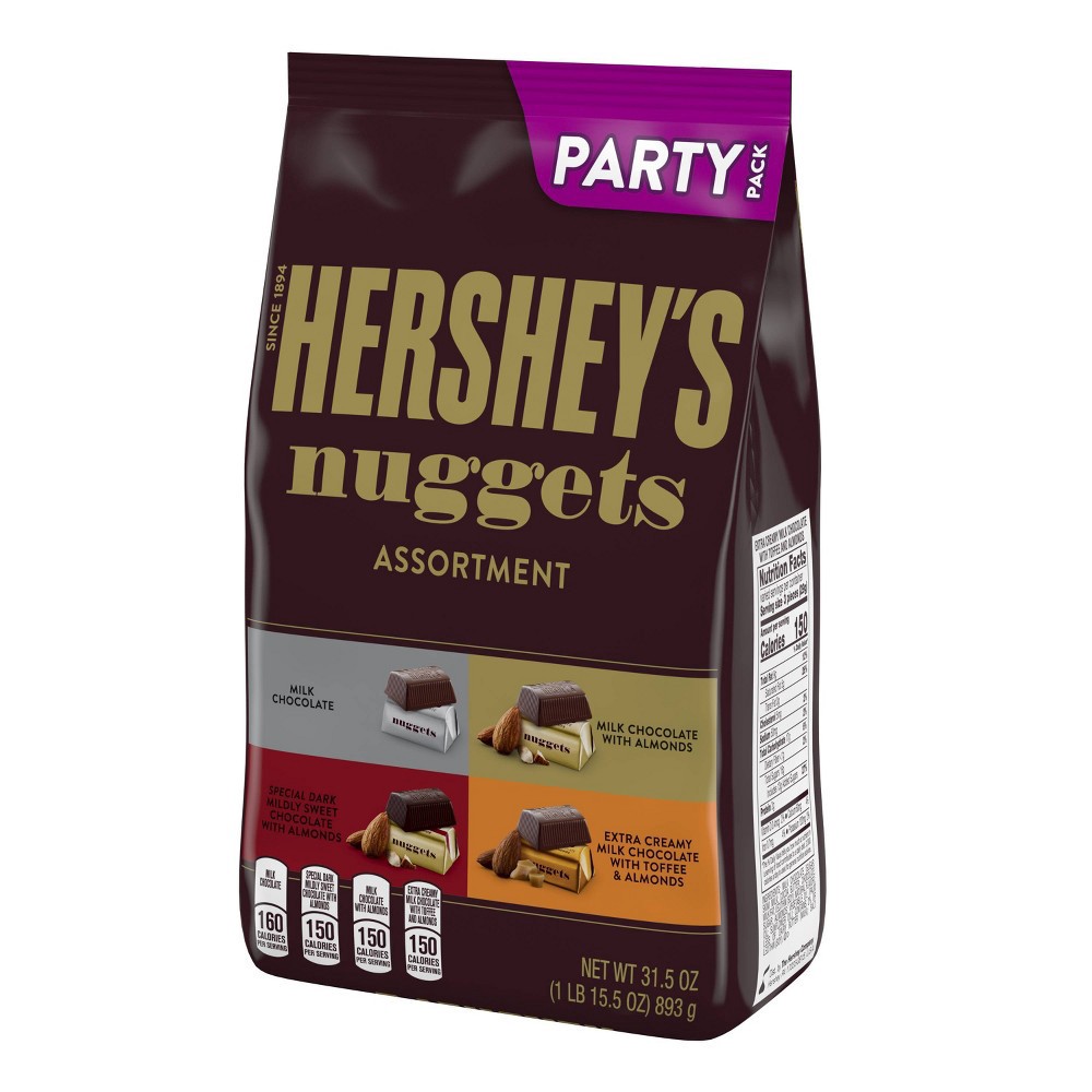 slide 5 of 6, Hershey's NUGGETS Assorted Chocolate Candy Party Pack, 31.5 oz, 31.5 oz