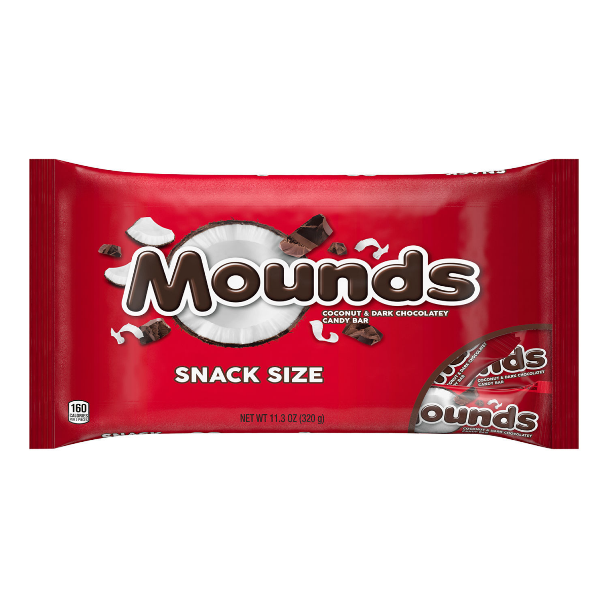 slide 1 of 7, MOUNDS Dark Chocolate and Coconut Snack Size, Candy Bag, 11.3 oz, 11.3 oz