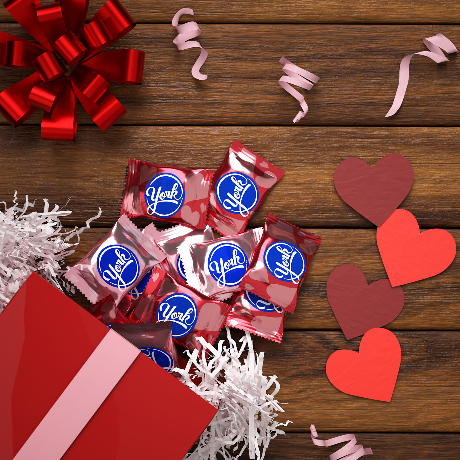 slide 2 of 8, York Peppermint Patties, Heart Shaped, Dark Chocolate Covered, 9.6 oz