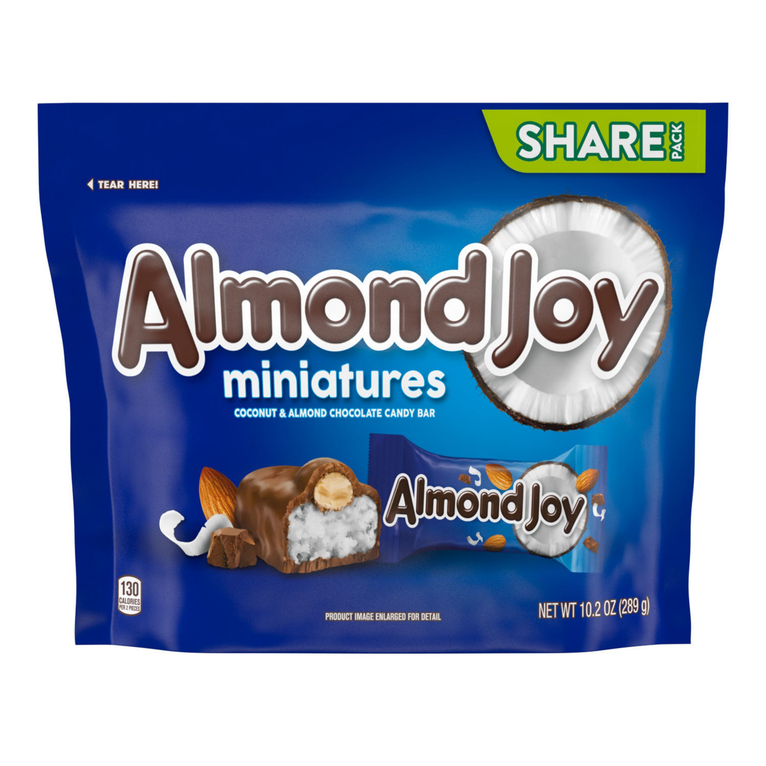 slide 6 of 8, ALMOND JOY Miniatures Coconut and Almond Chocolate Candy Share Pack, 10.2 oz, 10.2 oz