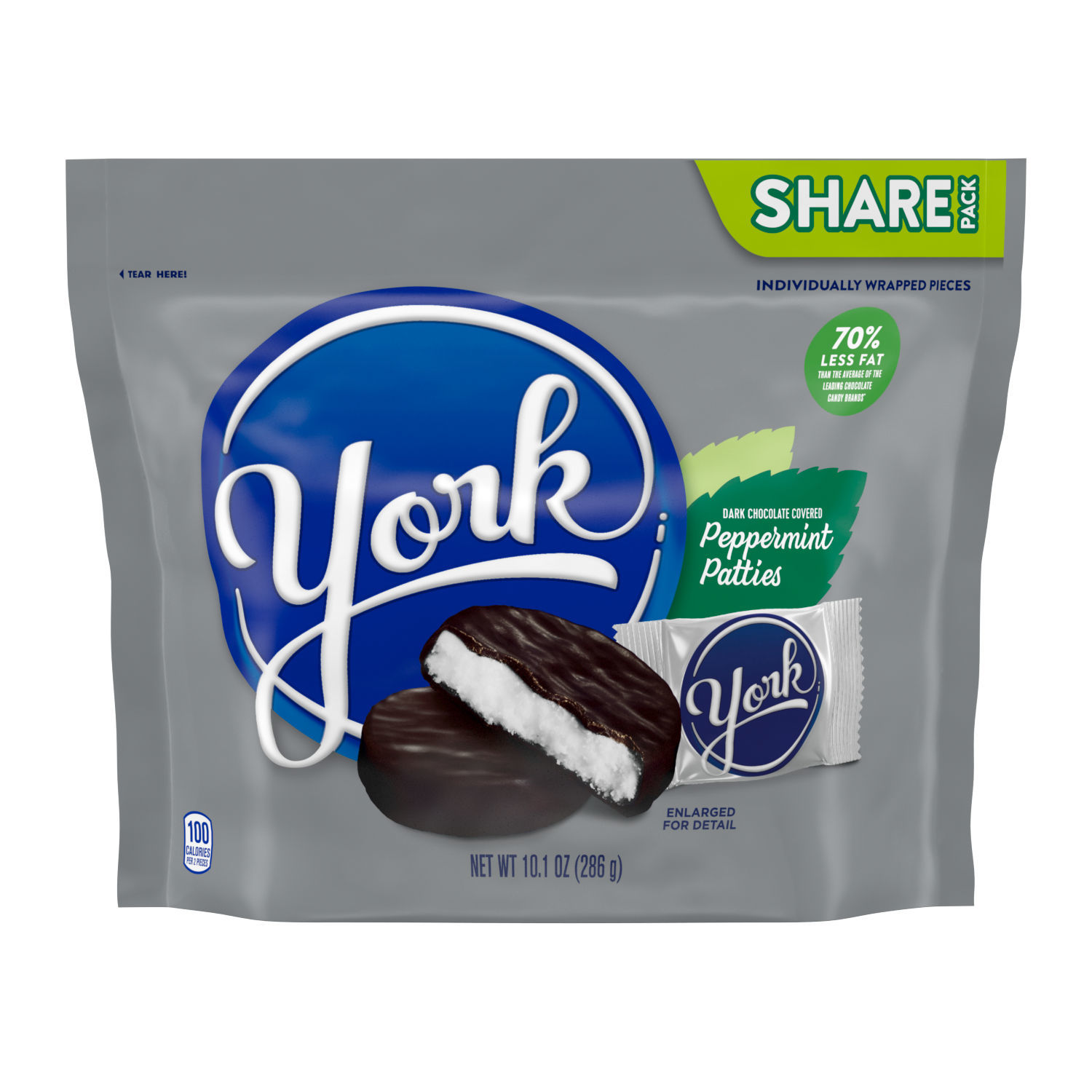 slide 1 of 6, York Chocolate Candy, Dark Chocolate, Peppermint, 10.1 oz
