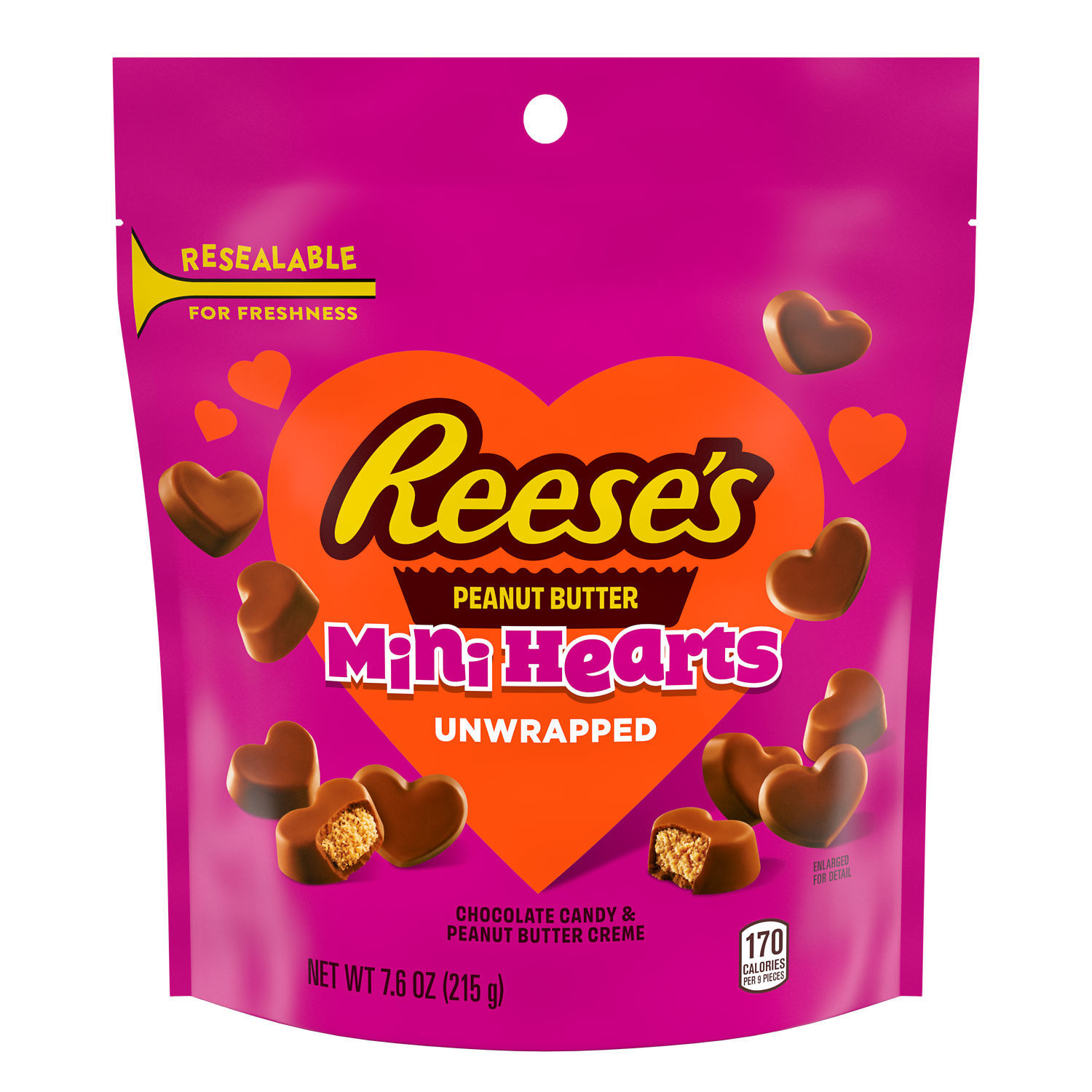 slide 6 of 8, HERSHEYS Val Rse Unwrapped Mini Hearts 7.6oz 16ct, 7.6 oz, 16 ct