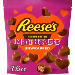 HERSHEYS Val Rse Unwrapped Mini Hearts 7.6oz 16ct