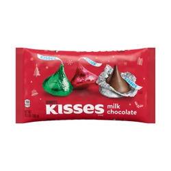 HERSHEY'S KISSES Milk Chocolate Candy, Christmas, 10.1 oz, Bag