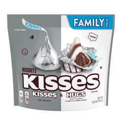 Hershey's Kisses Hugs & Kisses White Creme Milk Chocolate Family Pack 15.6 oz