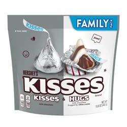 Hershey's Kisses Hugs & Kisses White Creme Milk Chocolate Family Pack 15.6 oz
