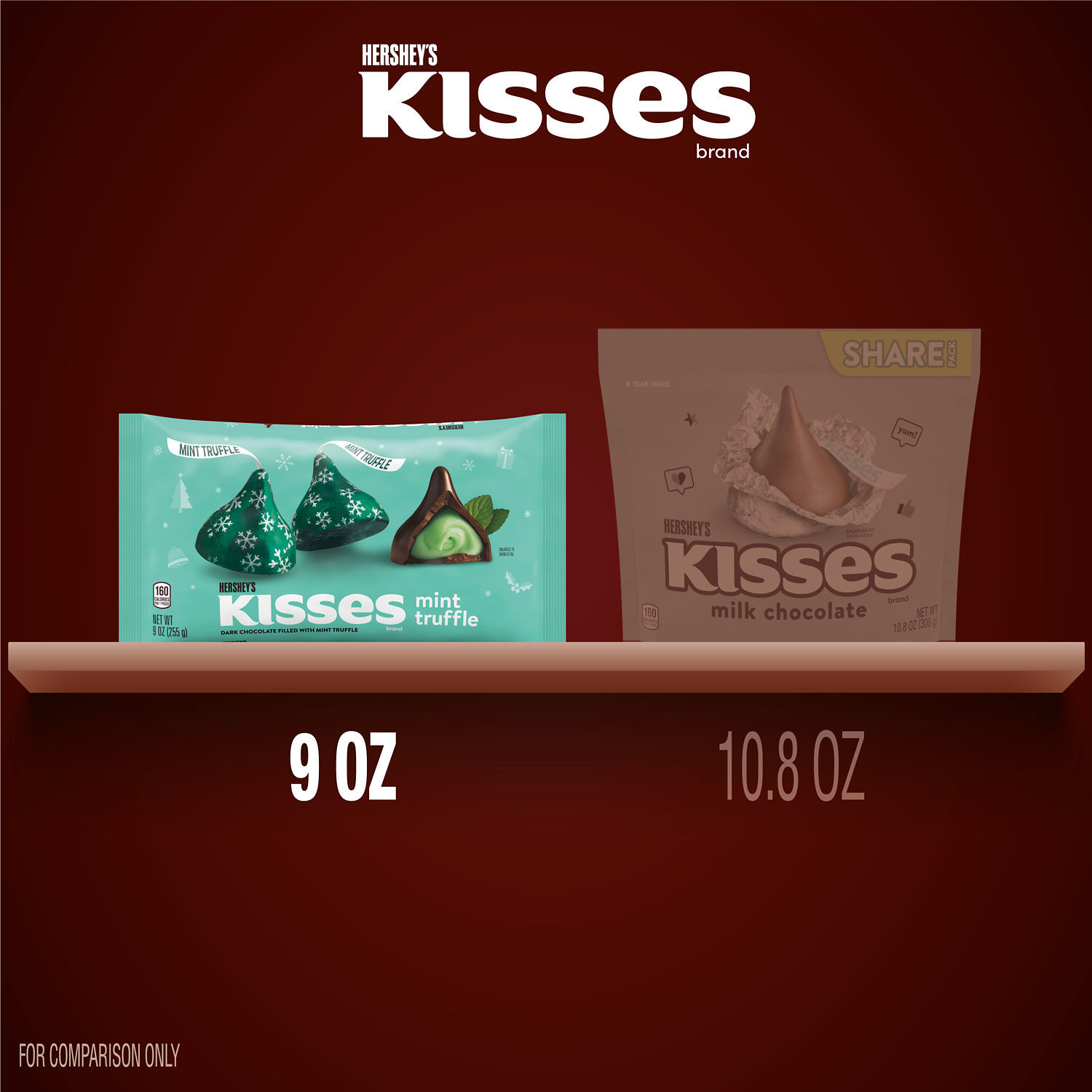 slide 5 of 8, Hershey's Candy, Dark Chocolate with Mint Truffle, 9 oz
