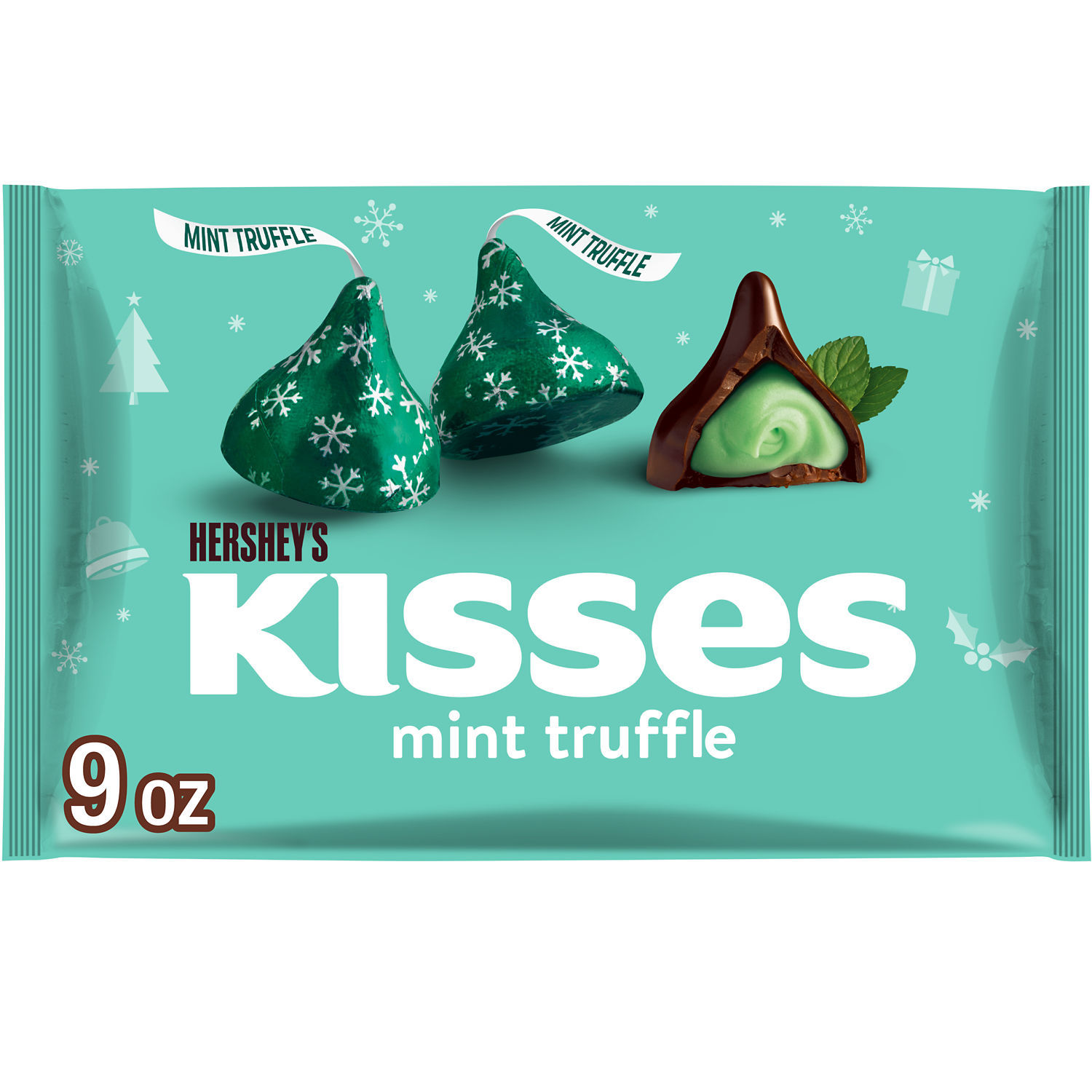 slide 1 of 8, Hershey's Candy, Dark Chocolate with Mint Truffle, 9 oz
