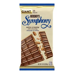 Hershey's Symphony Extra Creamy Almond & Toffee Giant Milk Chocolate 7.37 oz