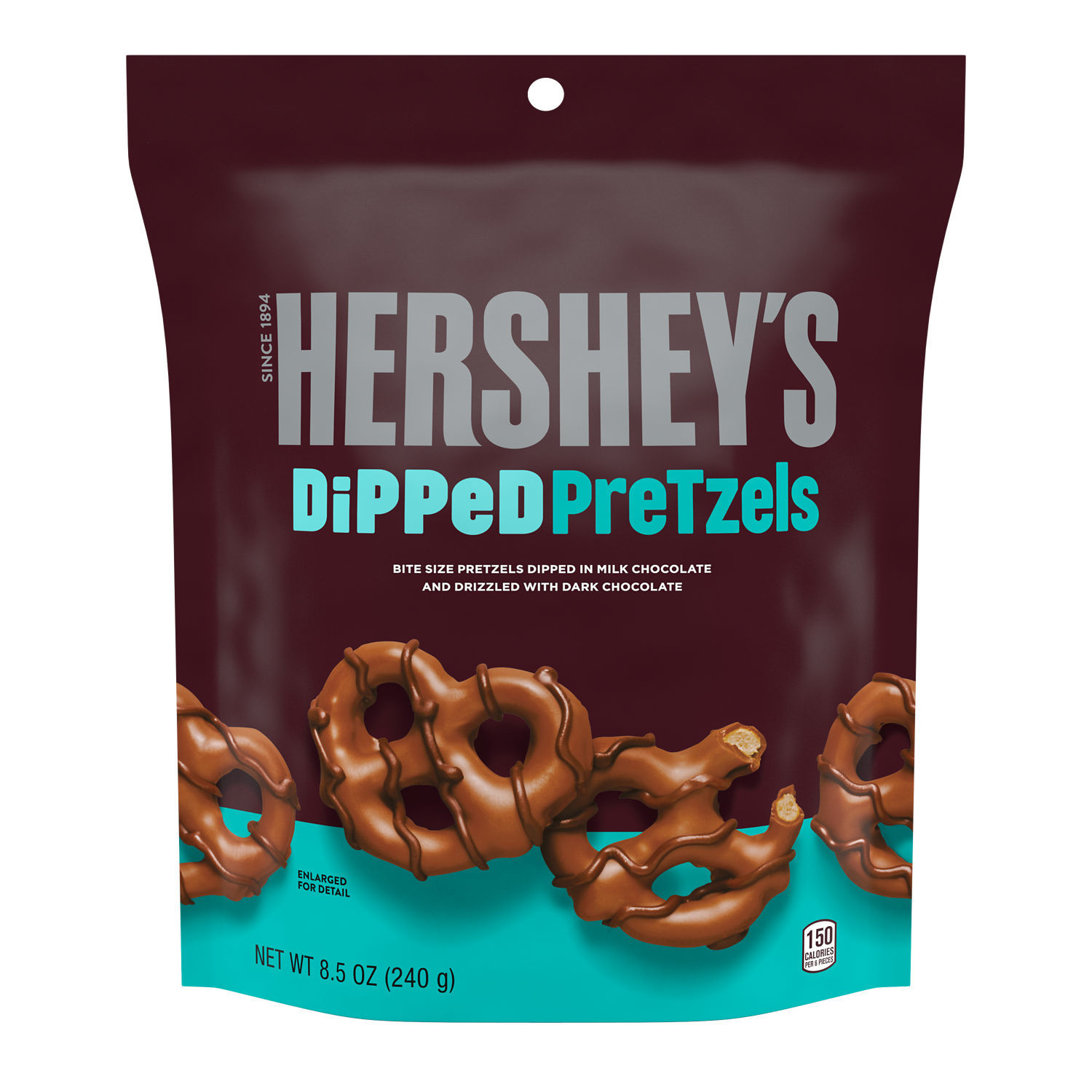slide 6 of 8, Hershey's Snack, Milk Chocolate, Dark Chocolate, Pretzels, 8.5 oz