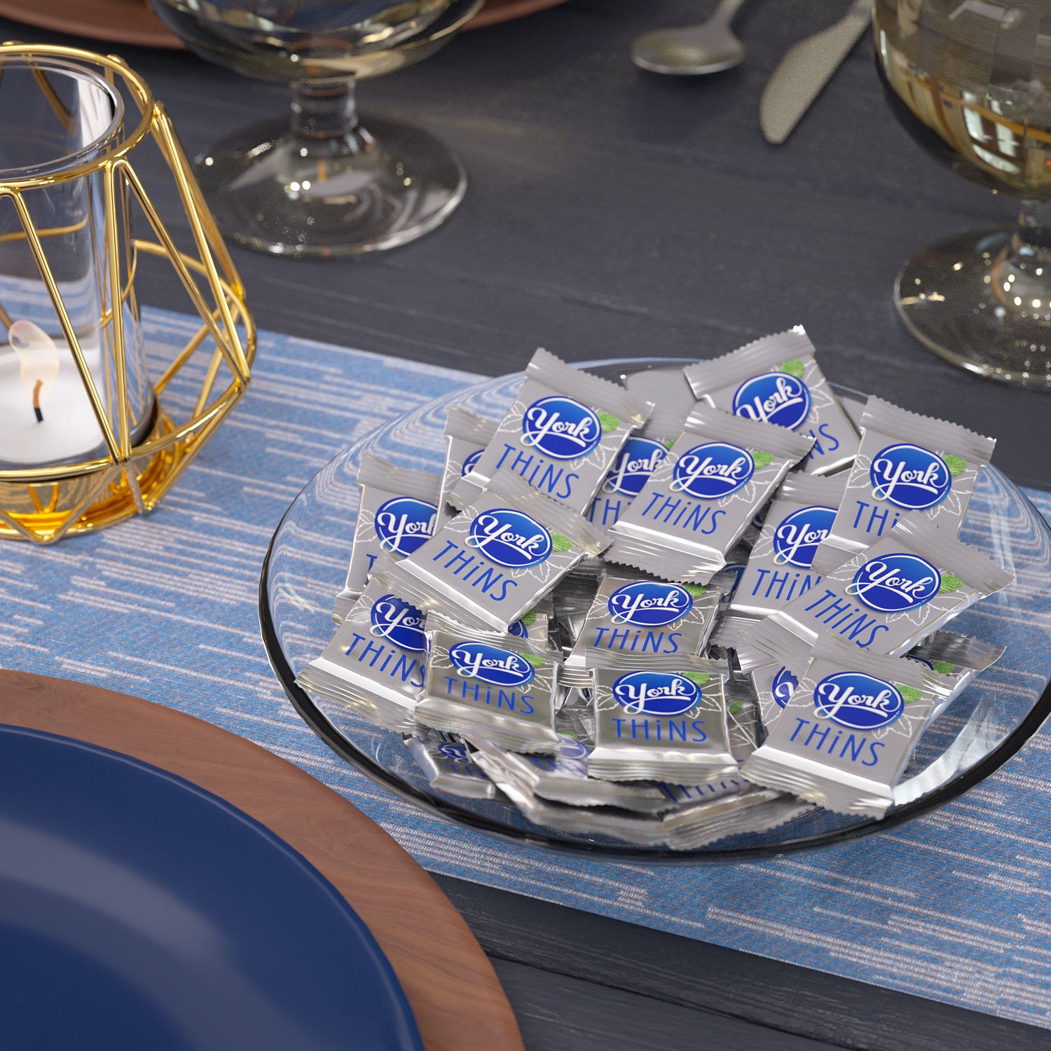 slide 4 of 4, York Peppermint Patties, Dark Chocolate Covered, Thins, Share Pack, 7.2 oz