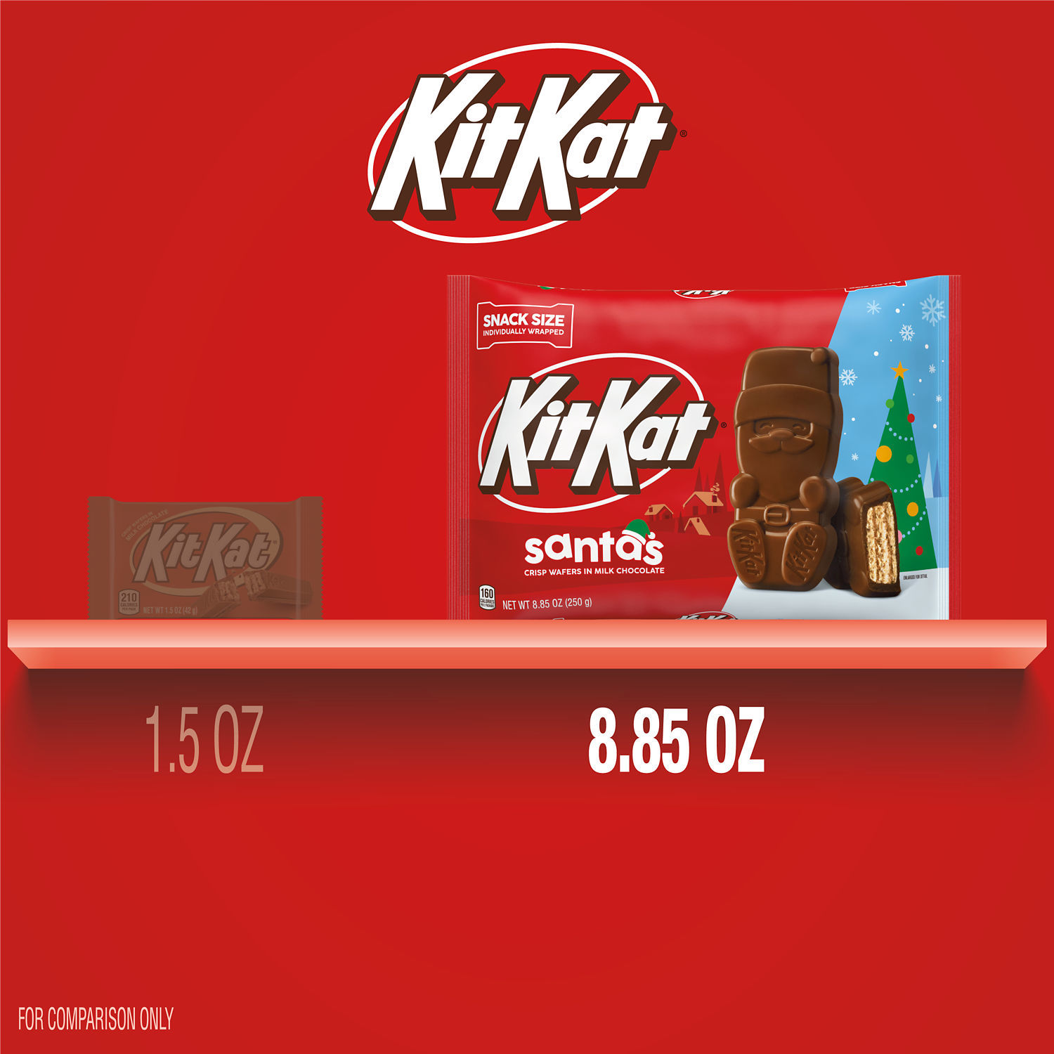 slide 7 of 7, Kit Kat, Santa Chocolate, 8.85 Oz, 8.85 oz
