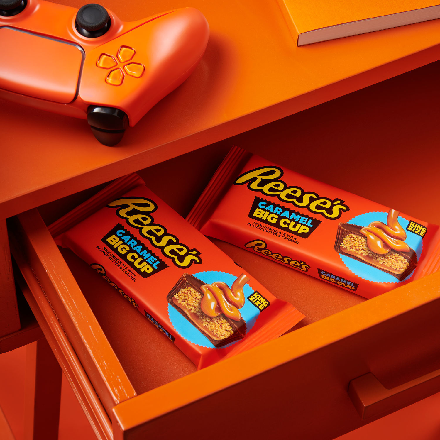 slide 4 of 4, REESE'S Big Cup Caramel Milk Chocolate Peanut Butter Cups, Candy Pack, 2.8 oz (2 Pieces), 2.8 oz