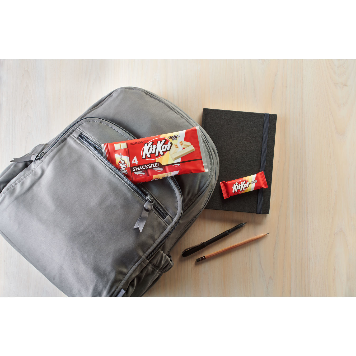 slide 2 of 4, KIT KAT Vanilla Flavored Wafer Snack Size, Candy Bars, .49 oz (4 Count), 0.49 oz, 4 ct