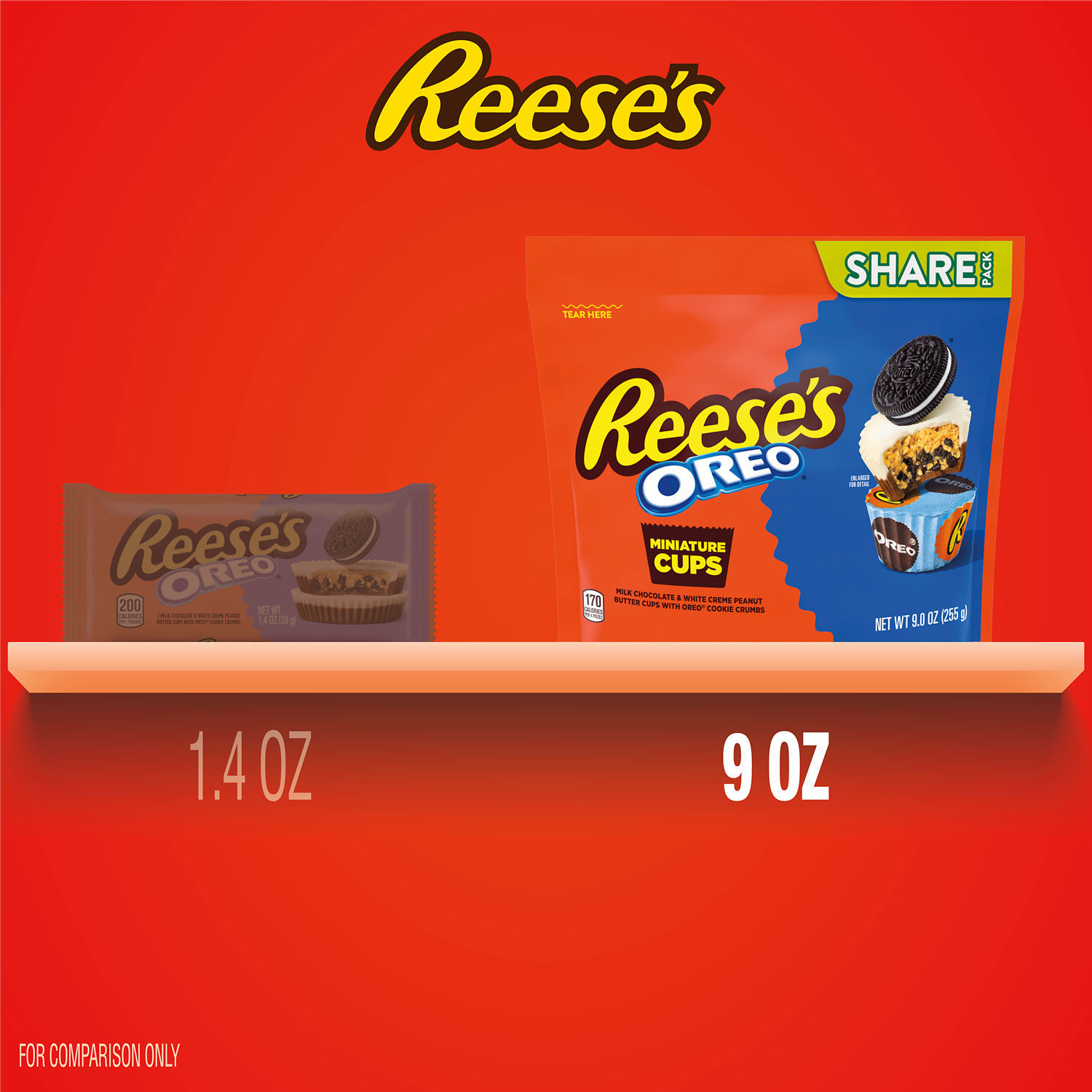 slide 2 of 6, Reese's Oreo Miniature Peanut Butter Cups, 9 oz