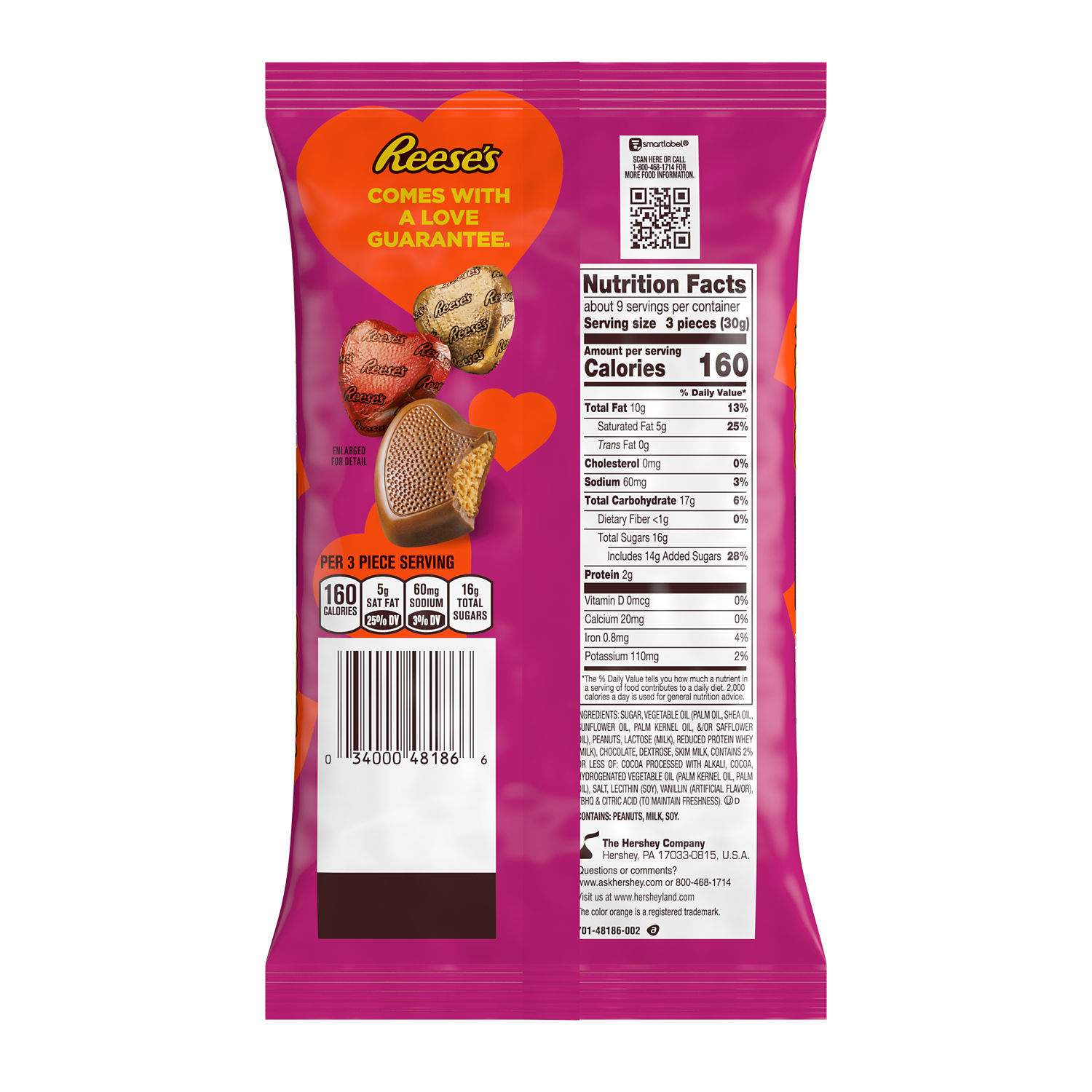 slide 7 of 8, Reese's Peanut Butter Hearts, 9.1 oz