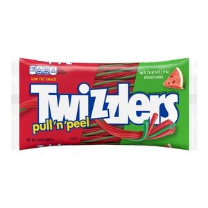 slide 1 of 1, Twizzlers Pull-N-Peel Candy Watermelon, 14.4 oz