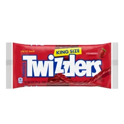 TWIZZLERS Twists Strawberry Flavored King Size Licorice Style, Candy Bag, 5 oz