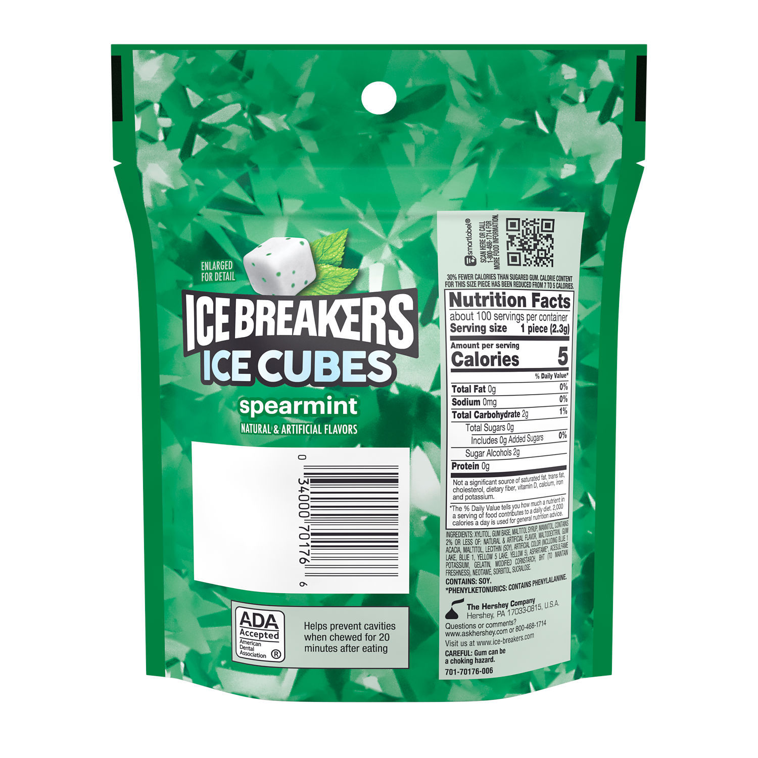 slide 3 of 4, Ice Breakers Gum, Sugar Free, Spearmint, 100 ct