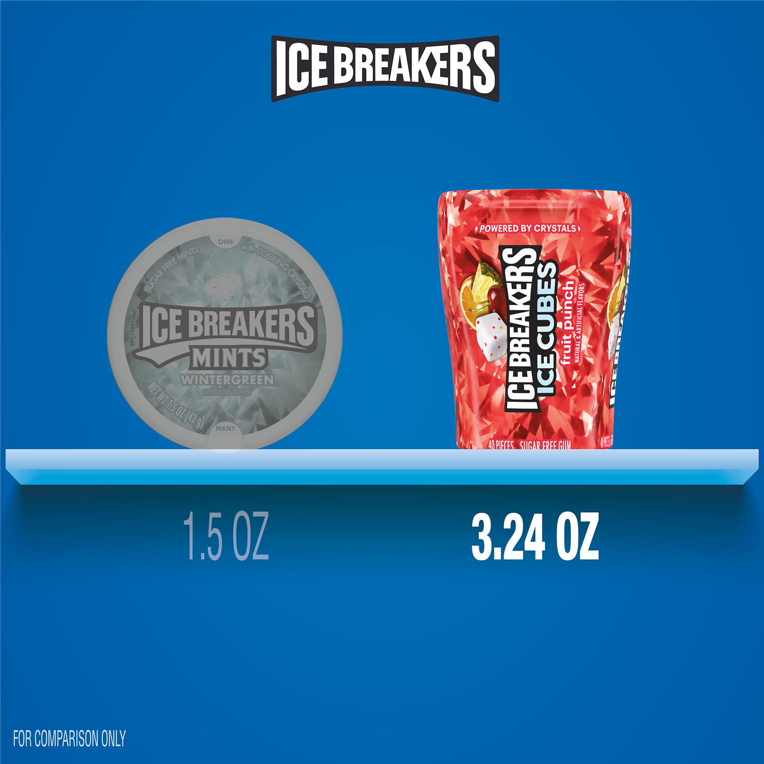 slide 2 of 6, Ice Breakers Ice Cubes Sugar Free Fruit Punch Gum 40 ea, 40 ct