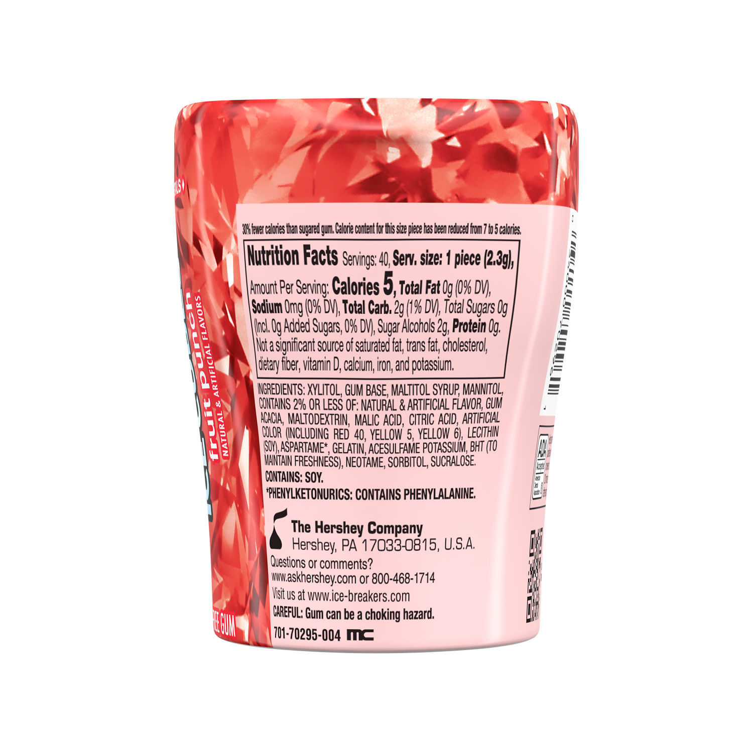 slide 4 of 6, Ice Breakers Ice Cubes Sugar Free Fruit Punch Gum 40 ea, 40 ct