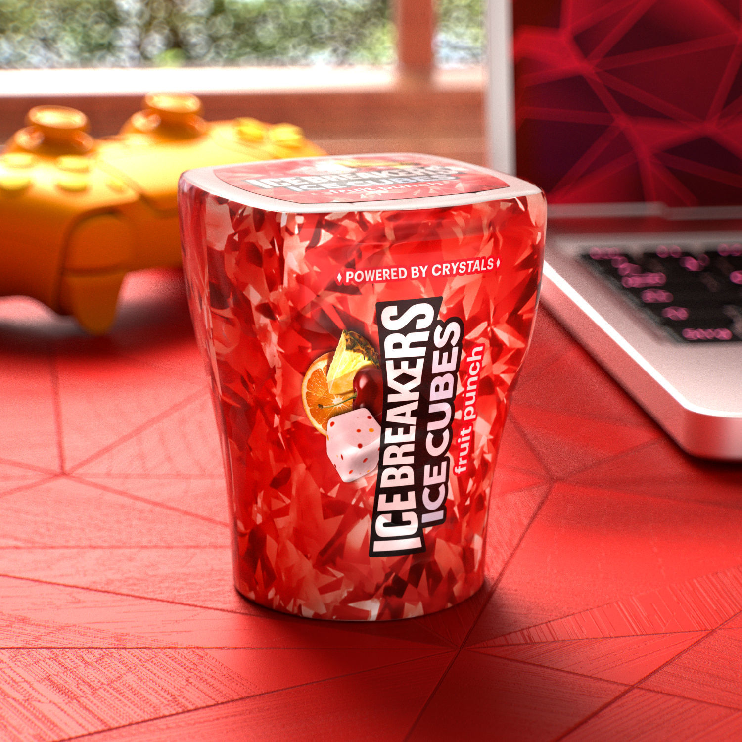 slide 6 of 6, Ice Breakers Ice Cubes Sugar Free Fruit Punch Gum 40 ea, 40 ct