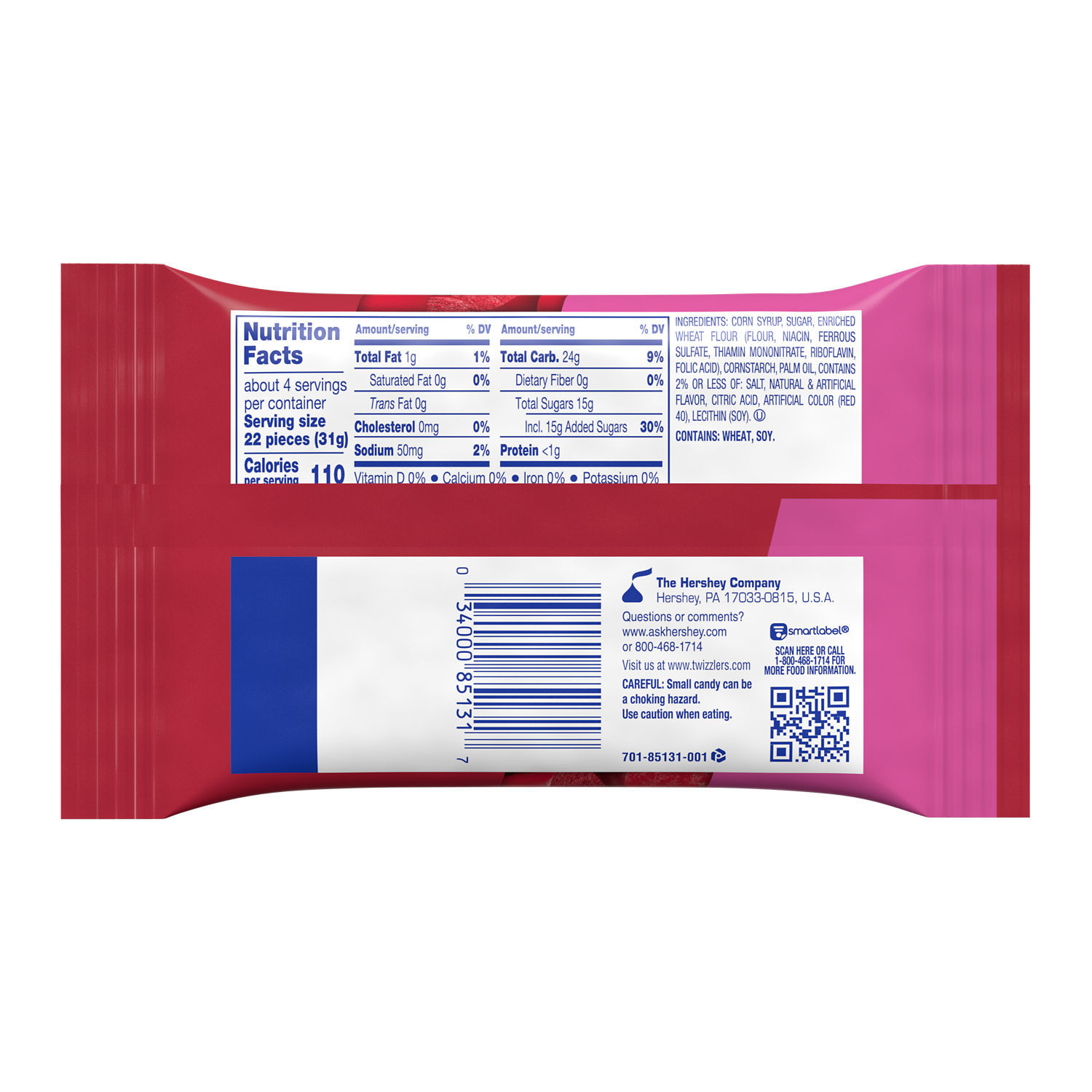 slide 4 of 6, Twizzlers NIBS Cherry Flavored King Size, Chewy Candy Bag, 4.28 oz, 4.28 oz