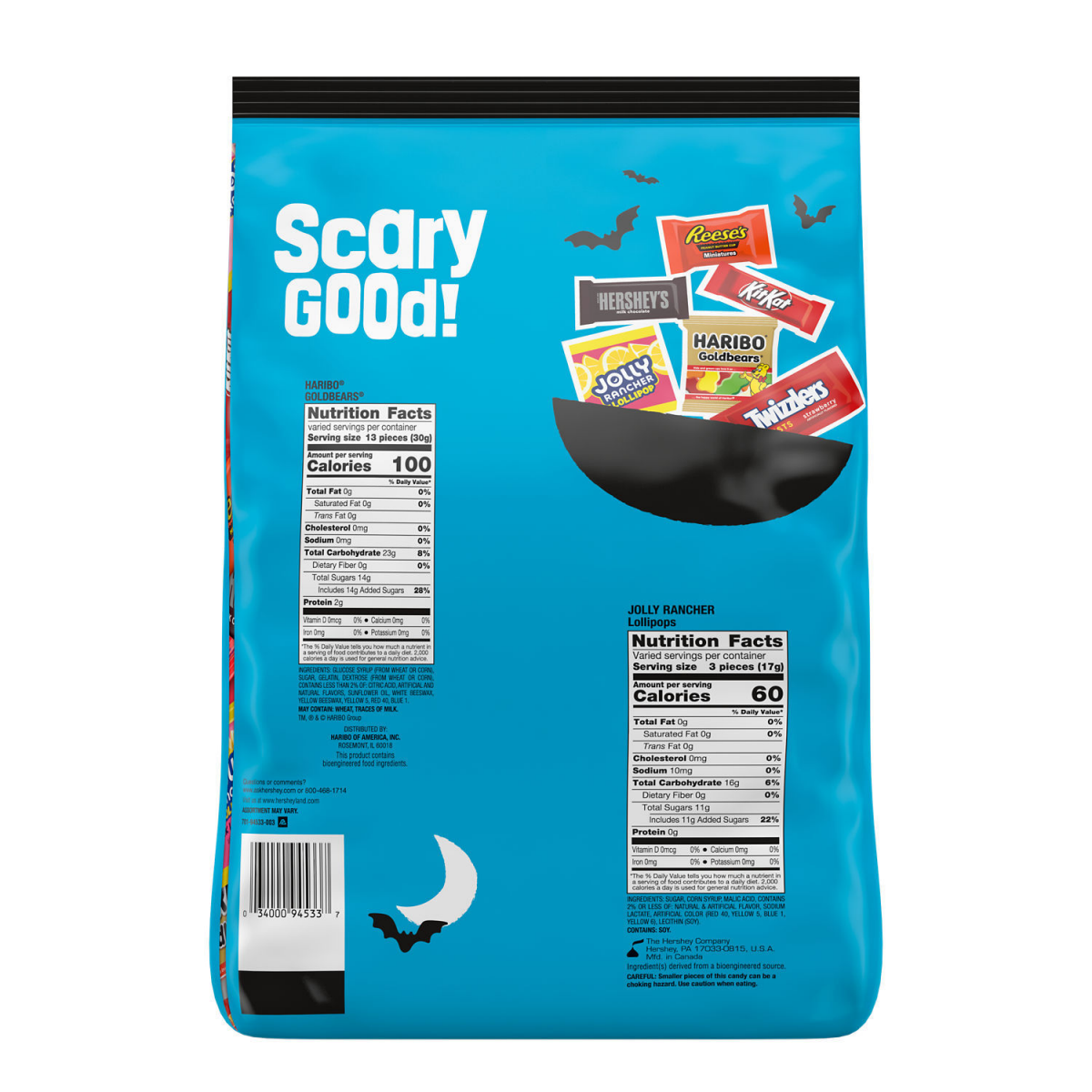 slide 4 of 8, Hershey Miniatures Assorted Flavored, Halloween Candy Bulk Bag - 85.89 oz, 85.89 oz