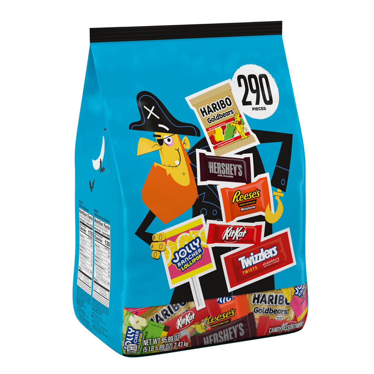 slide 5 of 8, Hershey Miniatures Assorted Flavored, Halloween Candy Bulk Bag - 85.89 oz, 85.89 oz