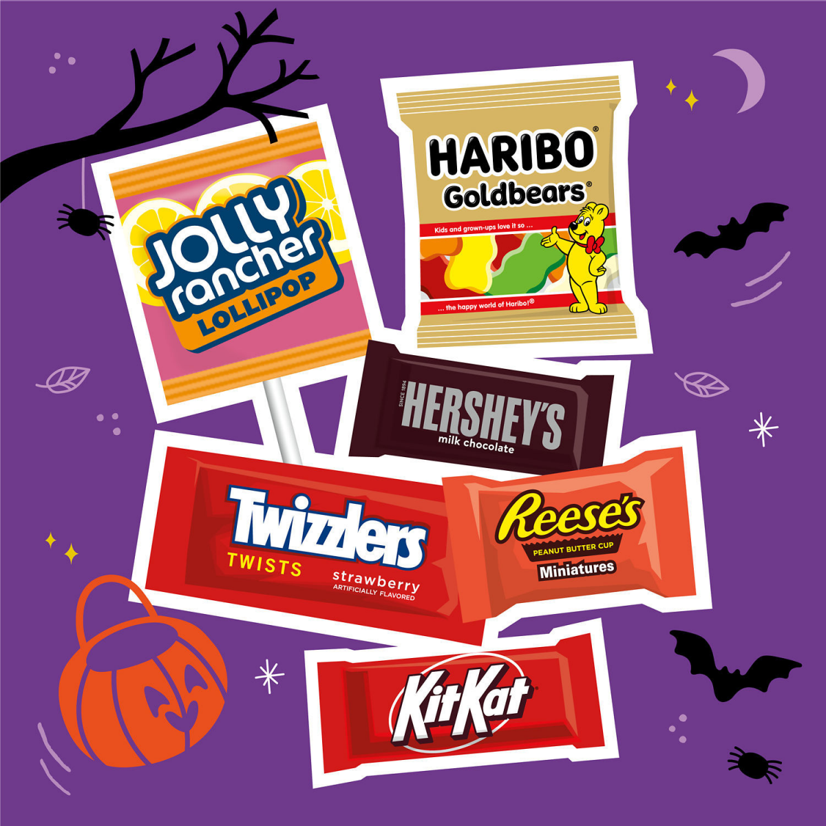 slide 8 of 8, Hershey Miniatures Assorted Flavored, Halloween Candy Bulk Bag - 85.89 oz, 85.89 oz