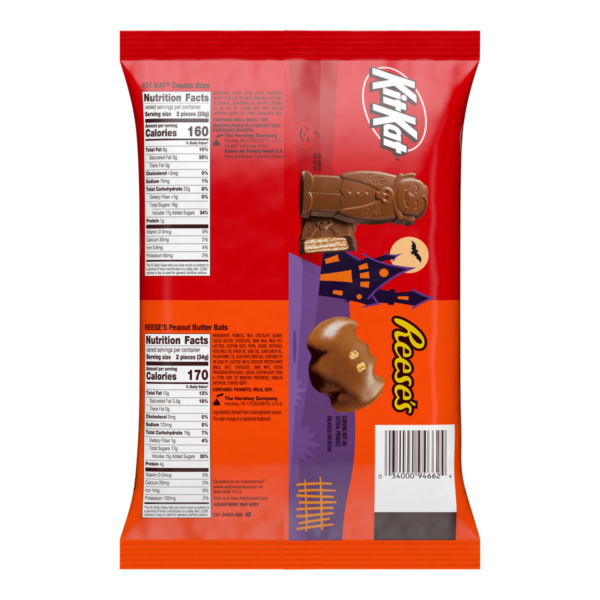 slide 2 of 6, Reese/kit Kat Shapes Asst, 18 oz