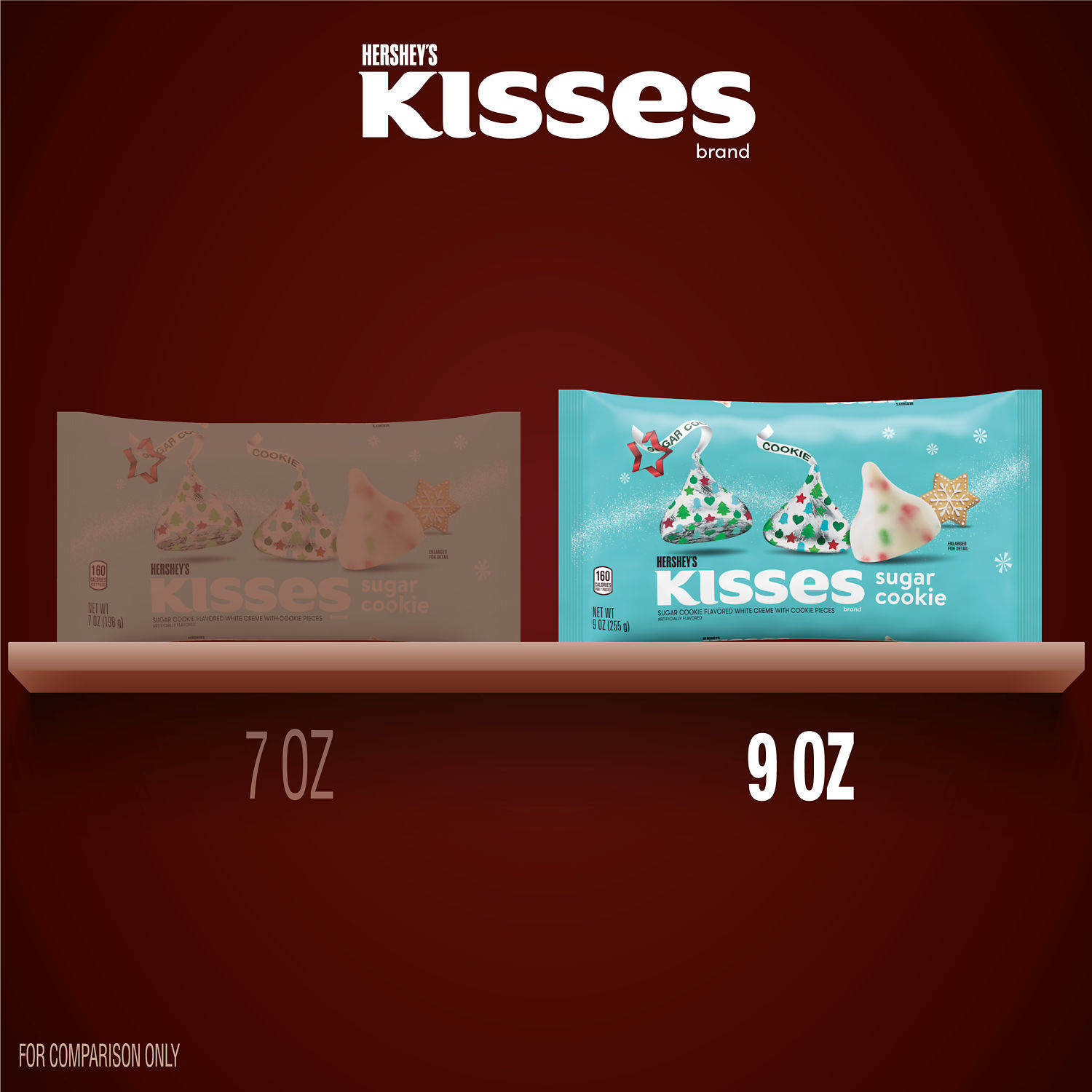 slide 5 of 8, Kisses Candy, Sugar Cookie, 9 oz