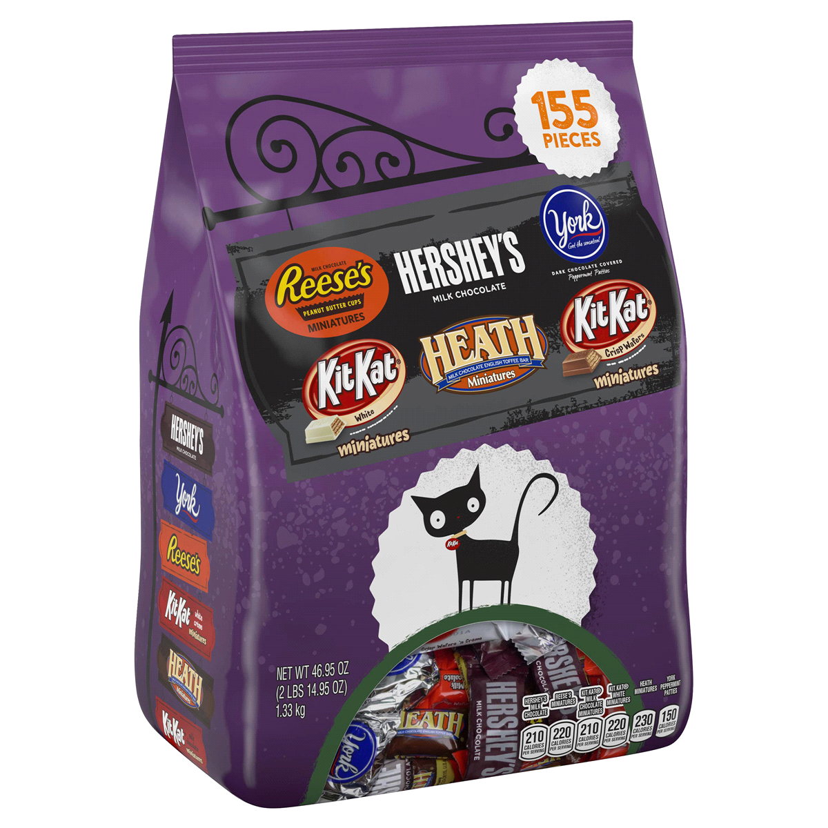 slide 3 of 3, Hershey's Hersheys Halloween Snack Size Assortment Bag, 46.95 oz