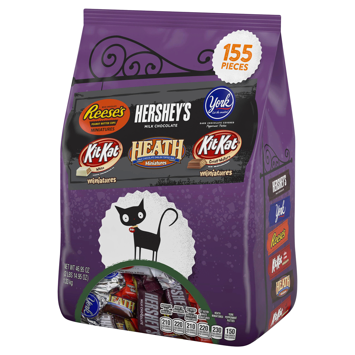 slide 2 of 3, Hershey's Hersheys Halloween Snack Size Assortment Bag, 46.95 oz