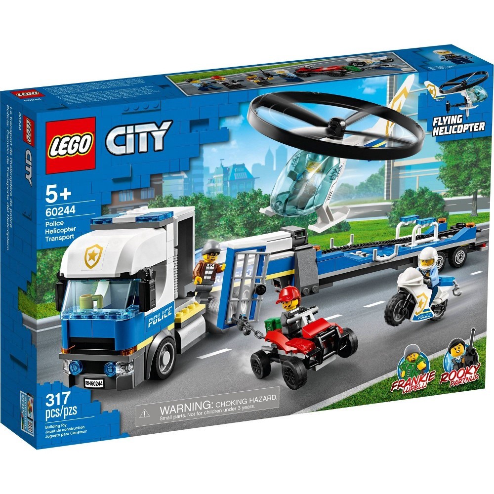 slide 4 of 7, LEGO City Police Helicopter Chase Building Set for Kids 60244, 1 ct