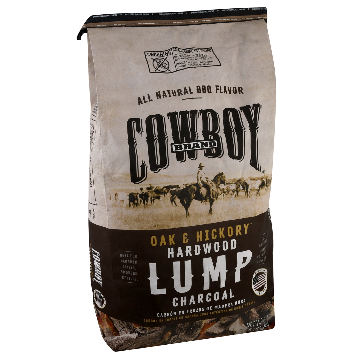 slide 2 of 11, Cowboy Charcoal Hardwood Oak & Hickory Lump Charcoal 18 lb, 18 lb