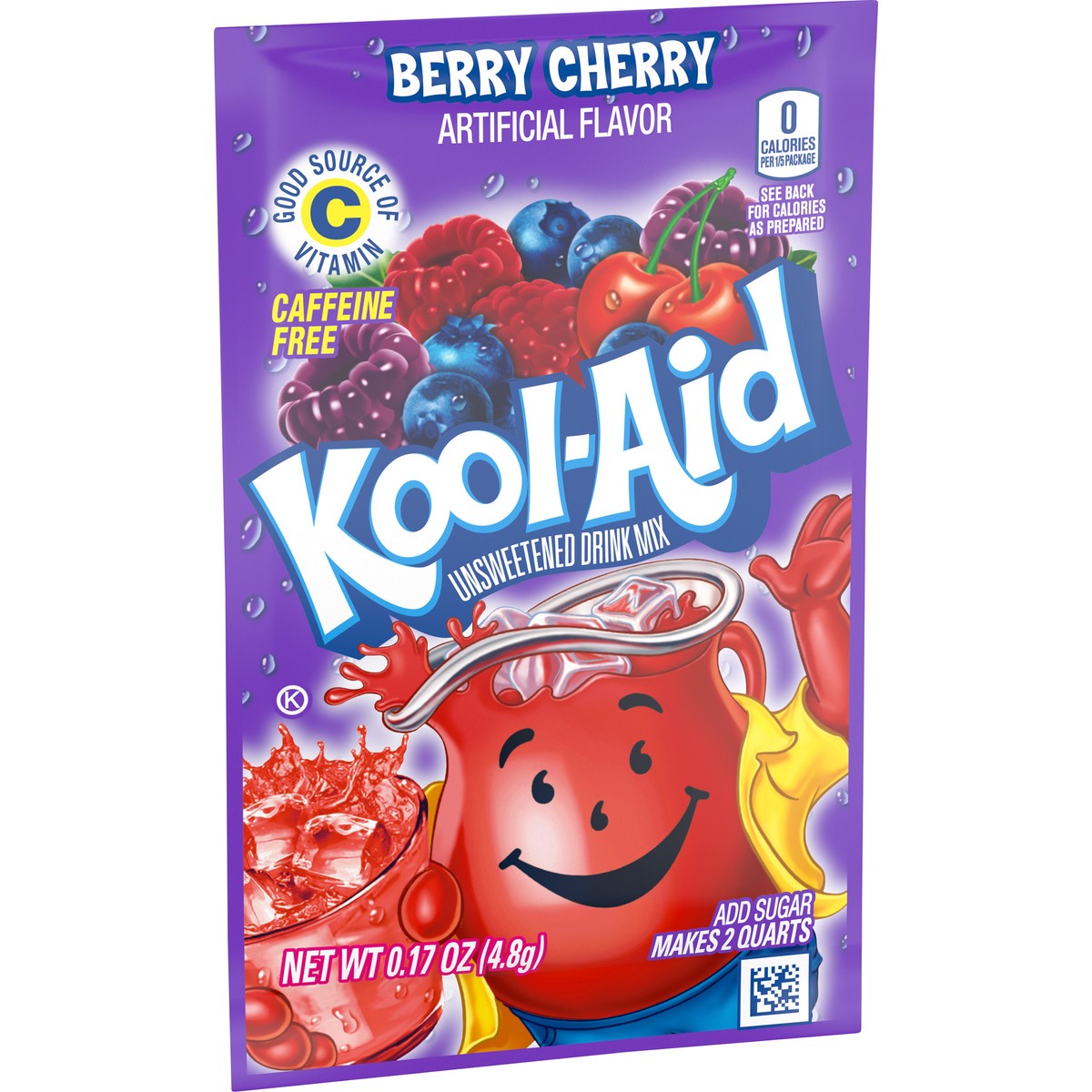 slide 8 of 14, Kool-Aid Unsweetened Berry Cherry Artificially Flavored Powdered Soft Drink Mix, 0.17 oz Packet, 0.17 oz