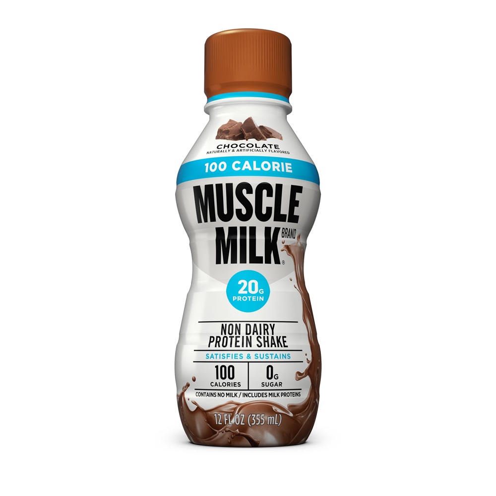 slide 2 of 7, Muscle Milk Protein Shake, Low-Fat, Chocolate, 12 oz