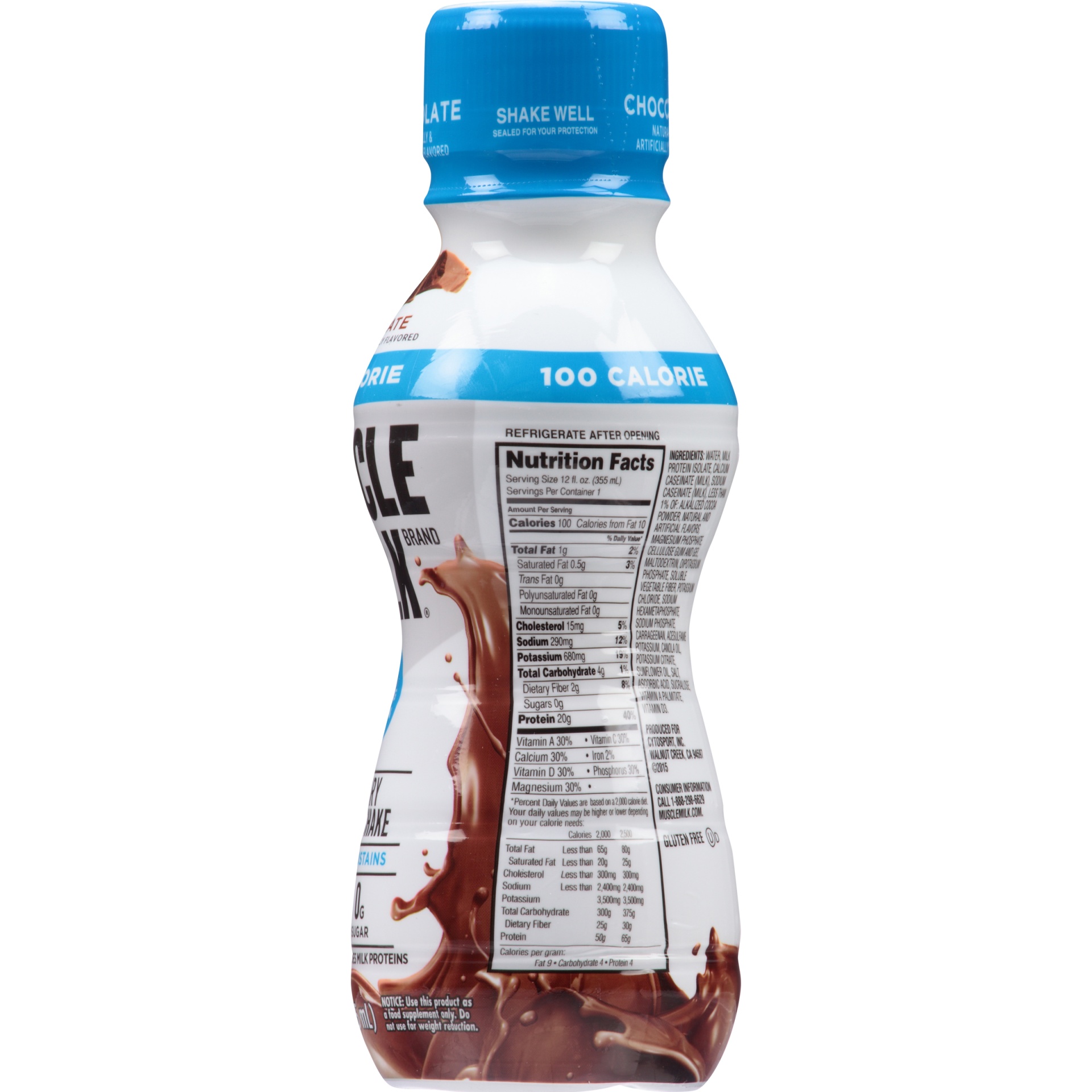 slide 4 of 7, Muscle Milk Protein Shake, Low-Fat, Chocolate, 12 oz