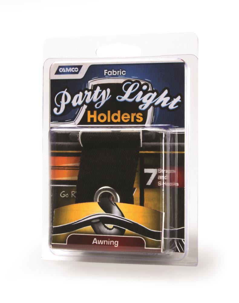 slide 1 of 1, CAMCO Medium RV Accessories: 7-Pack Awning Fabric Hooks for Easy Installation - Sturdy Tabs Hold Lights, Wind Chimes on RV Awning - Durable & Convenient, 1 ct