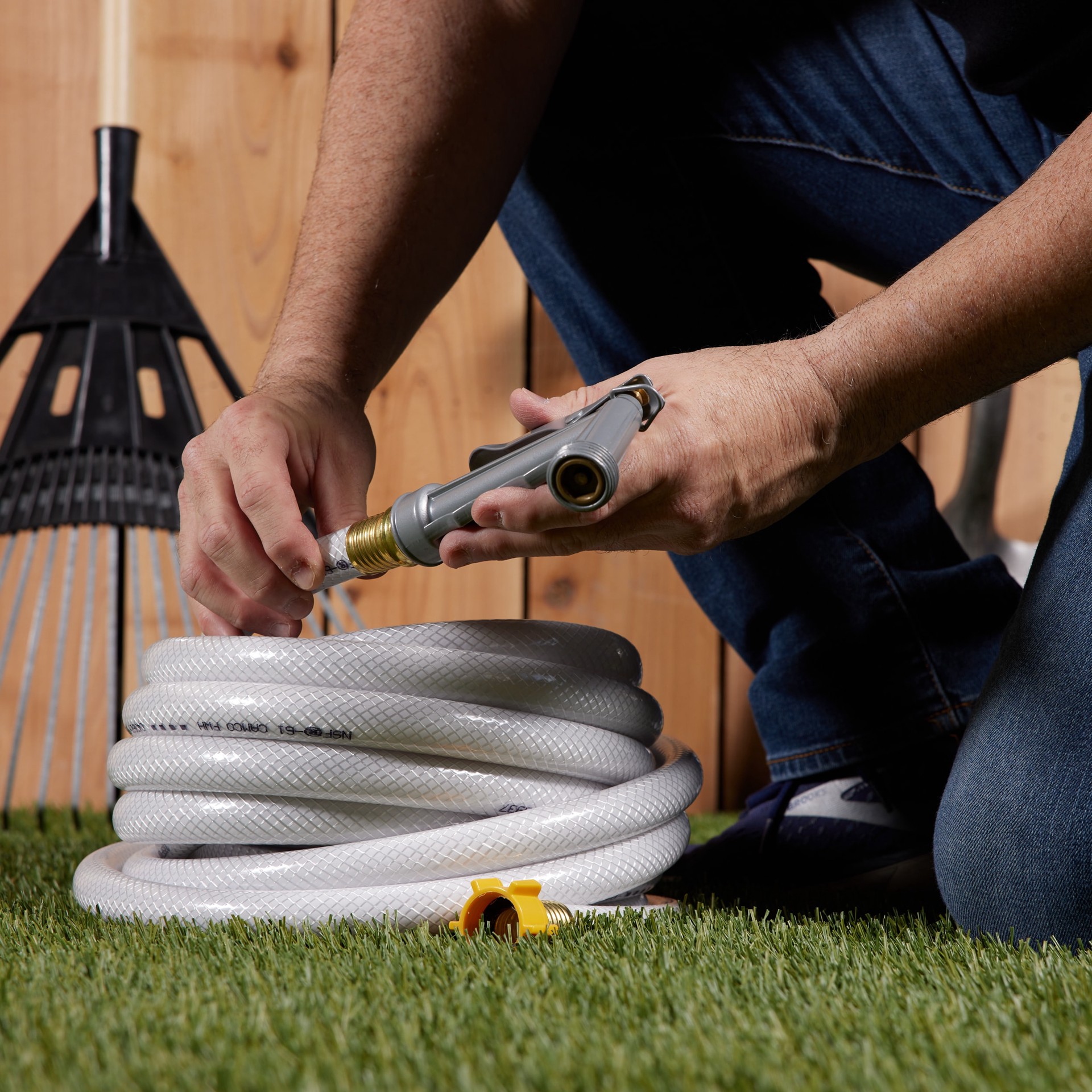 slide 6 of 6, CAMCO TastePURE 5/8-in x 25-ft Medium -Duty Kink Free Plastic Blue Hose, 1 ct