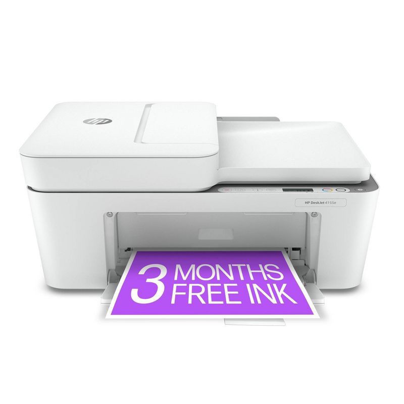 slide 8 of 11, HP Inc. DeskJet 4155e Wireless All-In-One Color Printer, Scanner, Copier with Instant Ink and HP+ (26Q90A), 1 ct