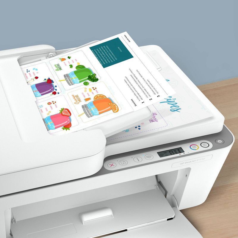 slide 6 of 11, HP Inc. DeskJet 4155e Wireless All-In-One Color Printer, Scanner, Copier with Instant Ink and HP+ (26Q90A), 1 ct