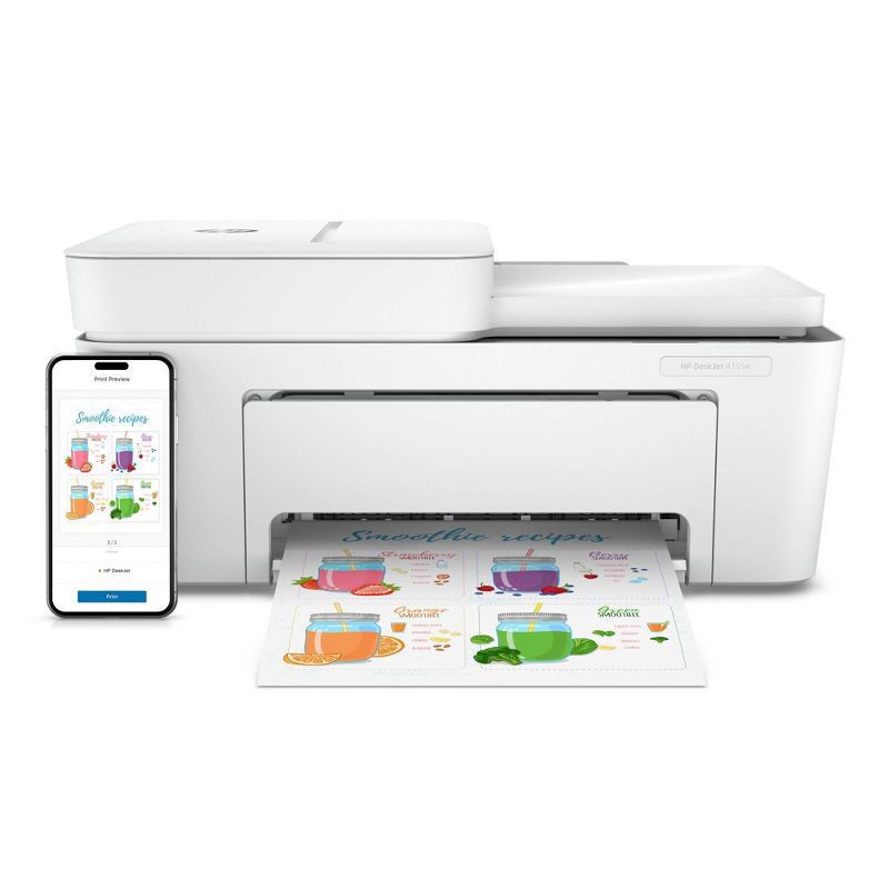 slide 11 of 11, HP Inc. DeskJet 4155e Wireless All-In-One Color Printer, Scanner, Copier with Instant Ink and HP+ (26Q90A), 1 ct