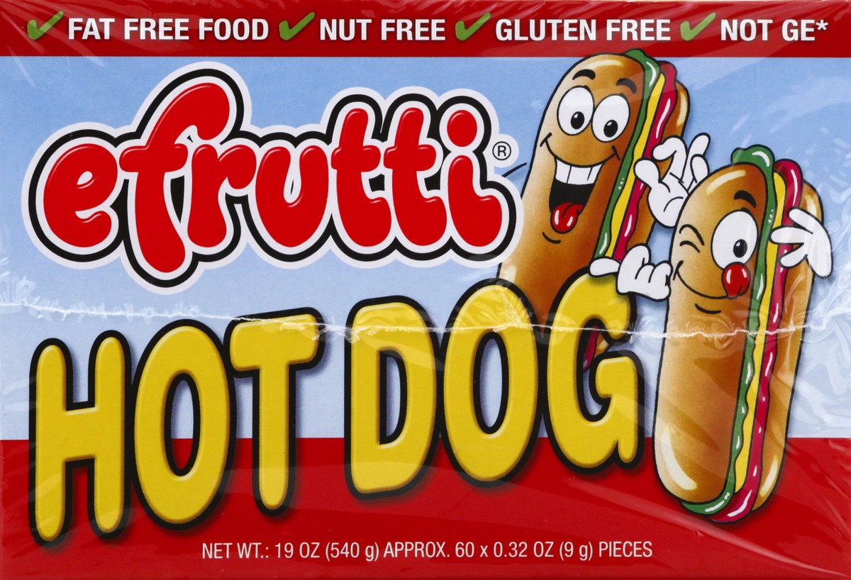 slide 1 of 10, eFrutti Hot Dog Gummy Candy 60 oz, 60 oz