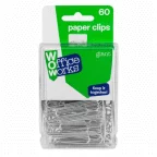 Officeworks Giant Paper Clips 60 Pack Silver