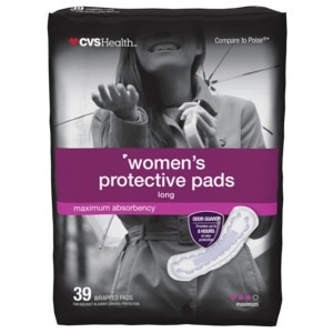 slide 1 of 1, CVS Health Maximum Absorbency Protective Pads Long, 39 ct