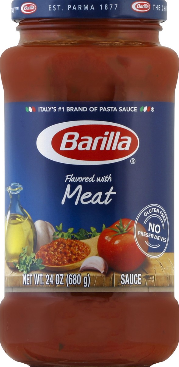 slide 1 of 3, Barilla Traditional Meat Sauce, 24 oz